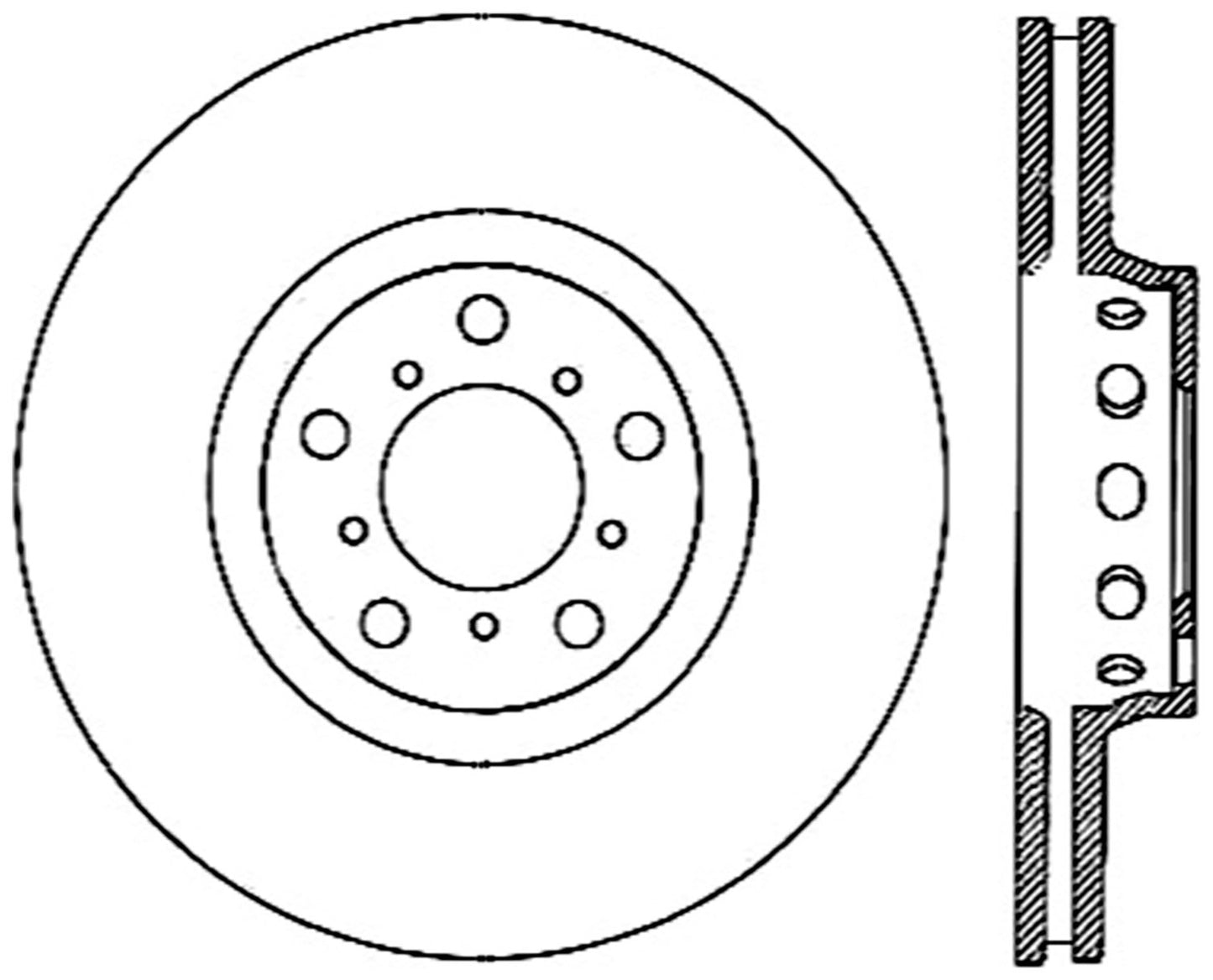 StopTech Cryostop Premium High Carbon Rotor; Front Right