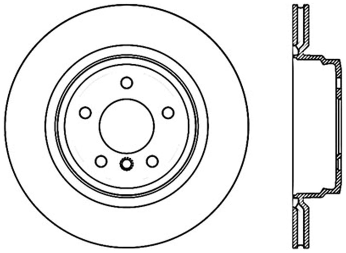 StopTech Cryostop Premium High Carbon Rotor; Rear