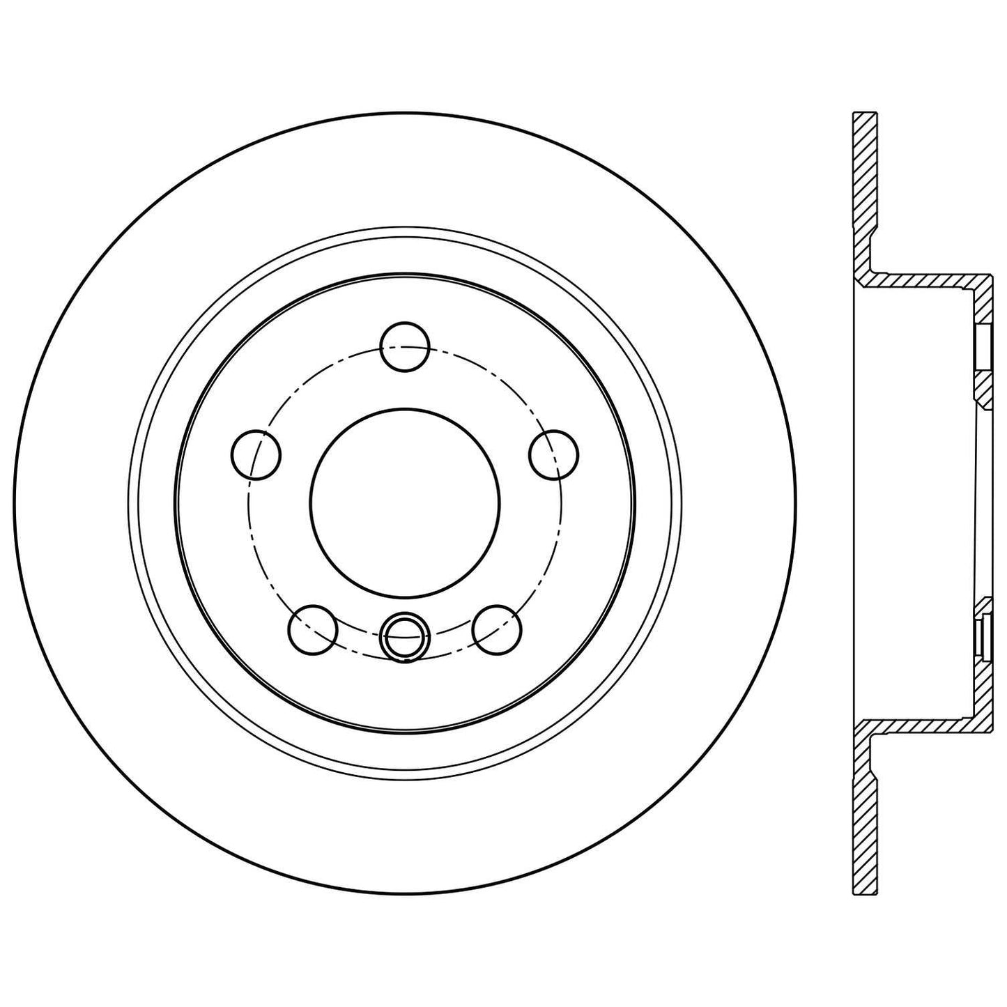 Stoptech Centric 14-16 BMW i3 Premium High Carbon Brake Rotor - Rear 125.34155