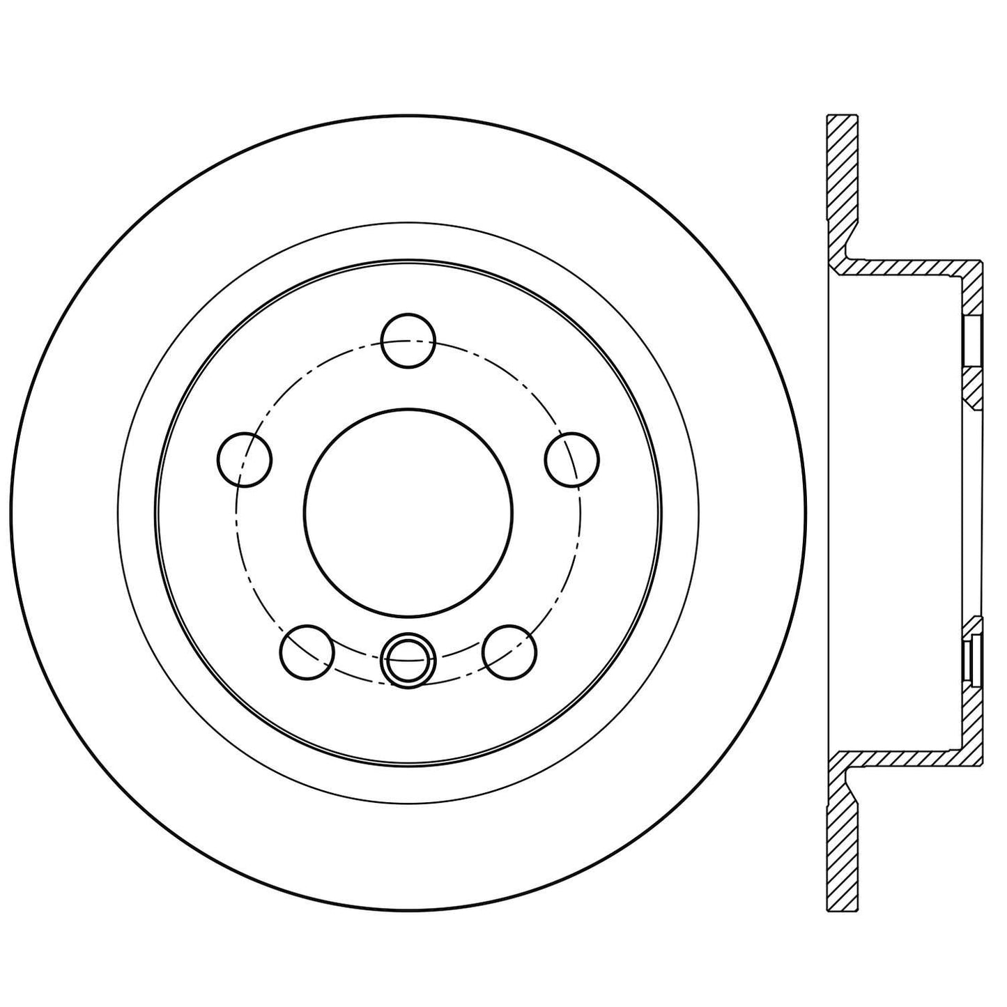 Centric Parts Disc Brake Rotor Premium High Carbon Alloy with Advanced Metallurgy for 2014-2019 Mini Cooper 125.34159