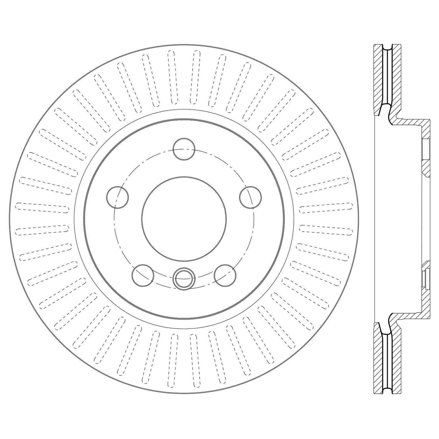 Stoptech Centric 14-19 Mini Cooper Front Premium High-Carbon Rotor 125.34168