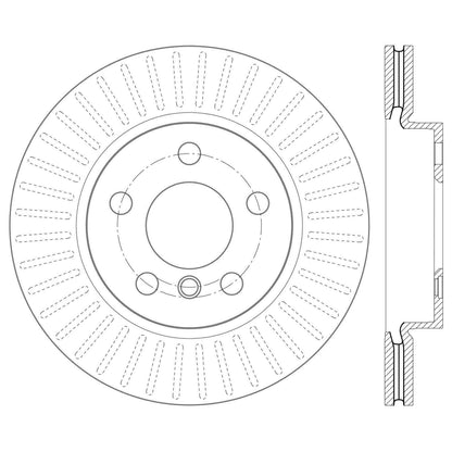 Stoptech Centric 14-19 Mini Cooper Front Premium High-Carbon Rotor 125.34168