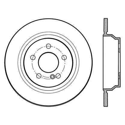 Centric Parts Disc Brake Rotor with Advanced Metallurgy 125.35098