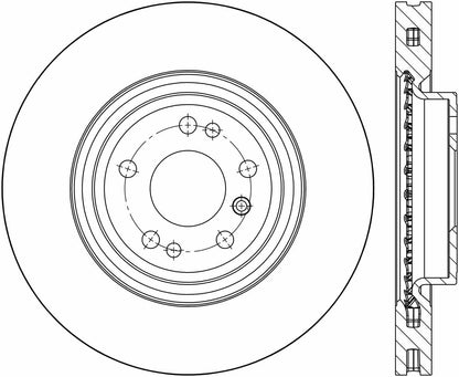 Stoptech Centric Premium High Carbon Alloy Brake Rotor - Front 125.35134