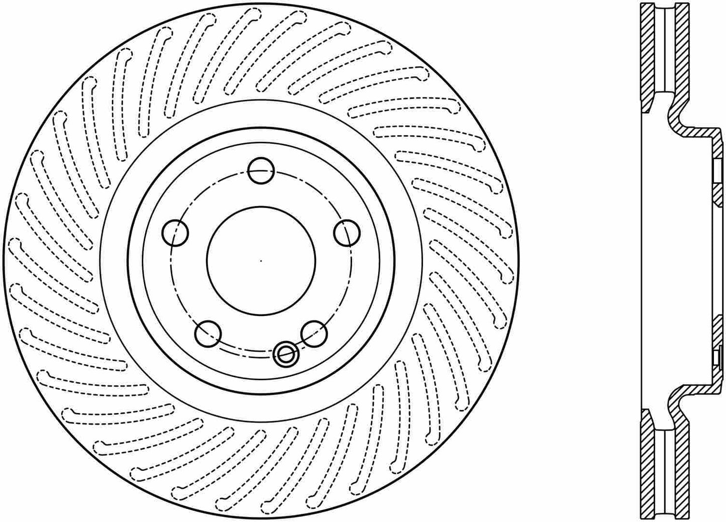 Stoptech Centric 14-15 Mercedes CLA250 Premium Front Brake Rotor 125.35150