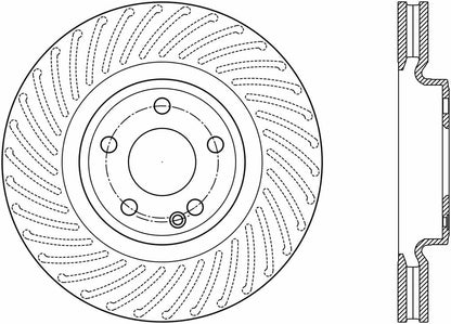 Stoptech Centric 14-15 Mercedes CLA250 Premium Front Brake Rotor 125.35150
