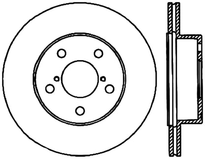 StopTech Cryostop Premium High Carbon Rotor; Rear