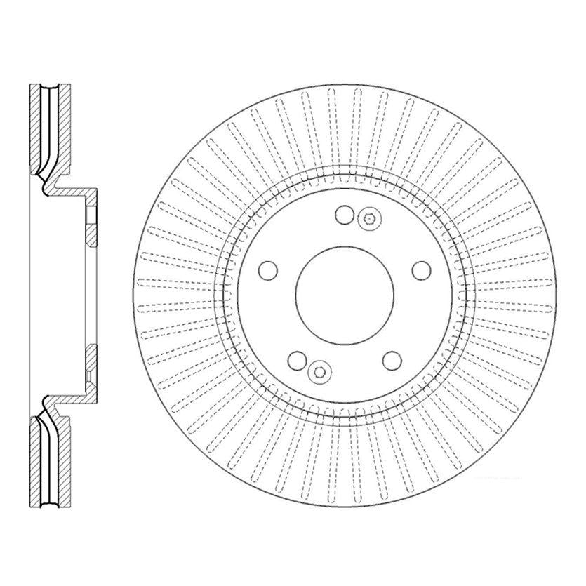 Stoptech Centric Premium High Carbon Alloy Brake Rotor - Front 125.50032