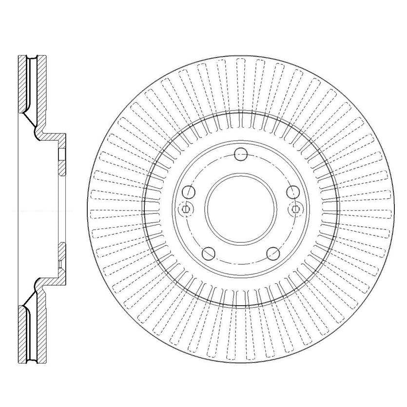 Centric Parts Disc Brake Rotor Premium High Carbon Alloy for 2016-2020 Kia Sorento 125.50034