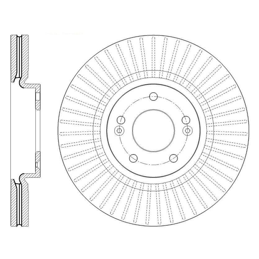 Centric Parts Disc Brake Rotor Premium High Carbon Alloy for 2015-2021 Kia Sedona 125.50036