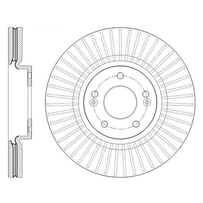Centric Parts Disc Brake Rotor Premium High Carbon Alloy for 2015-2021 Kia Sedona 125.50036