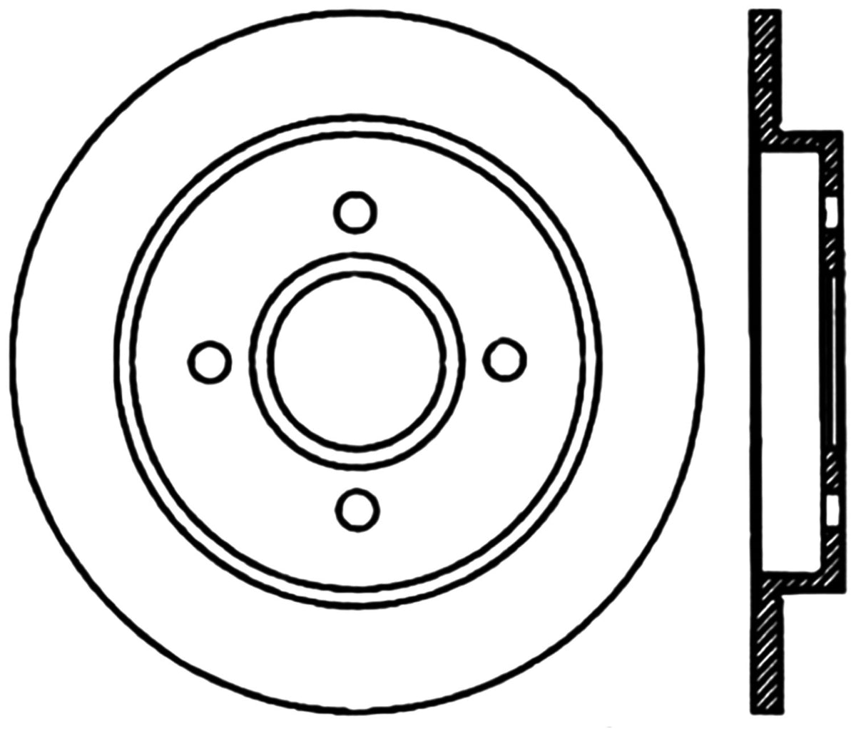 StopTech Cryostop Premium High Carbon Rotor; Rear
