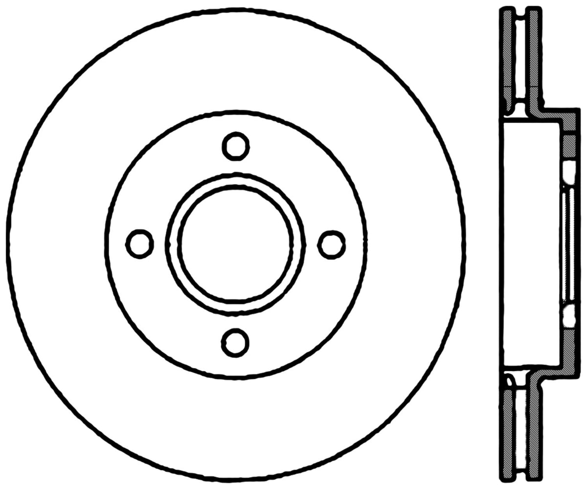 StopTech Cryostop Premium High Carbon Rotor; Front