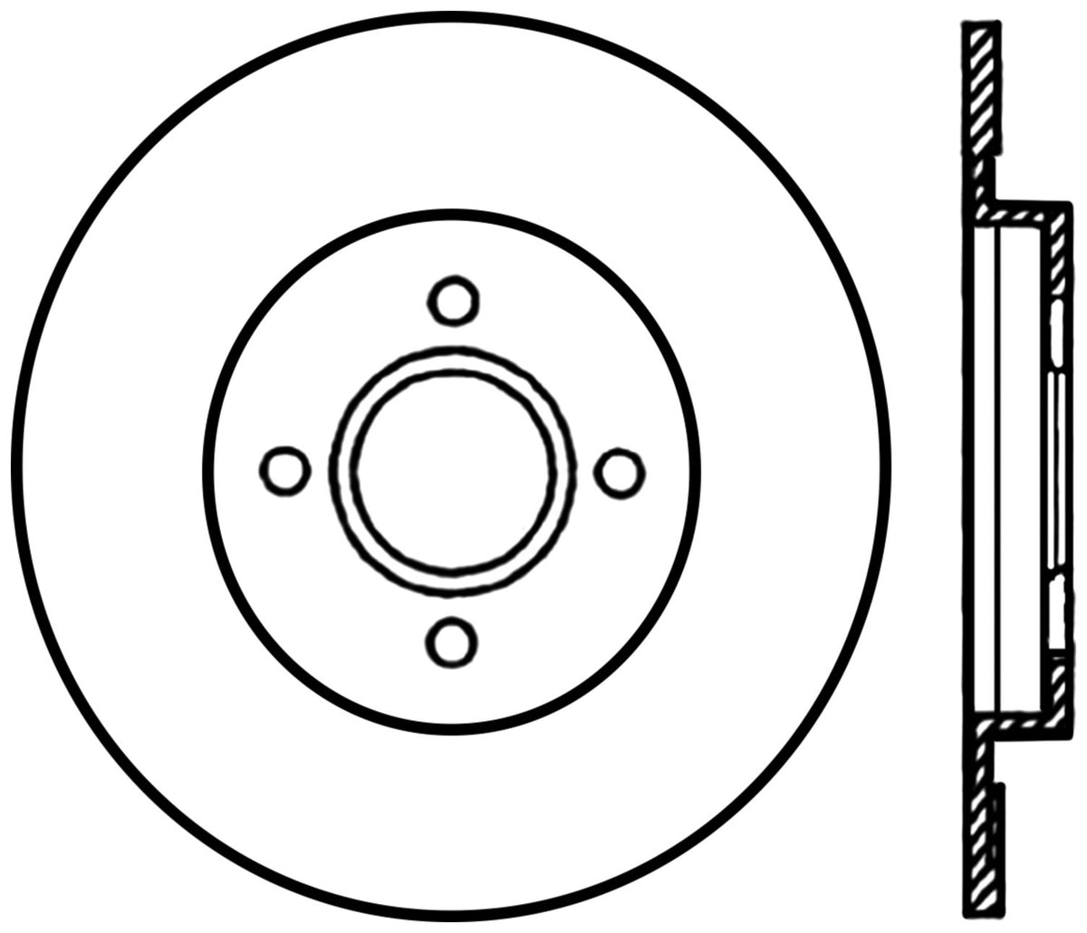 StopTech  Cryostop Premium High Carbon Rotor; Rear