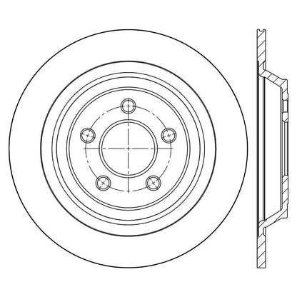 Centric Parts Disc Brake Rotor High Carbon Alloy with Advanced Metallurgy for 2015-2022 Ford Mustang 125.61111