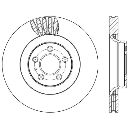 Stoptech Centric 15-18 Ford Mustang Front Premium High-Carbon Rotor 125.61114
