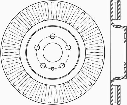 Centric Parts Disc Brake Rotor High Carbon Alloy with Advanced Metallurgy for 2015-2023 Ford Edge Fusion Lincoln Continental MKX MKZ Nautilus