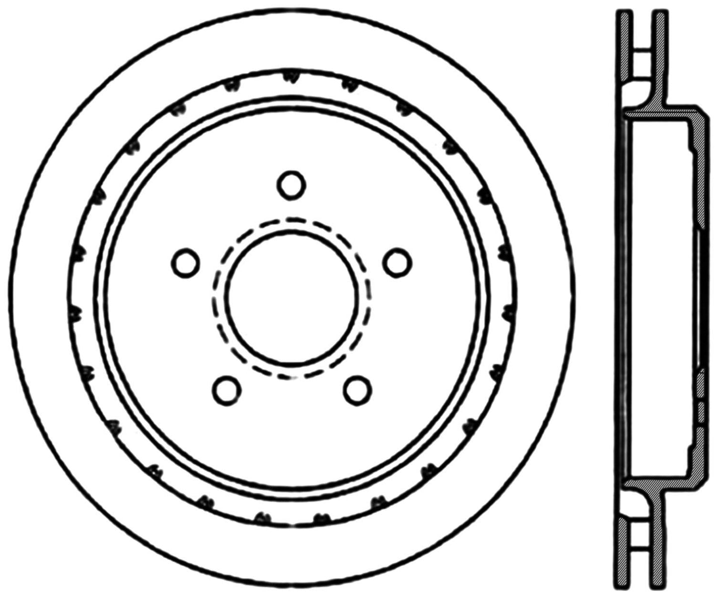 Stoptech 97-04 Chevrolet Corvette Cryo-Stop Rear Left Rotor 125.62061CRY