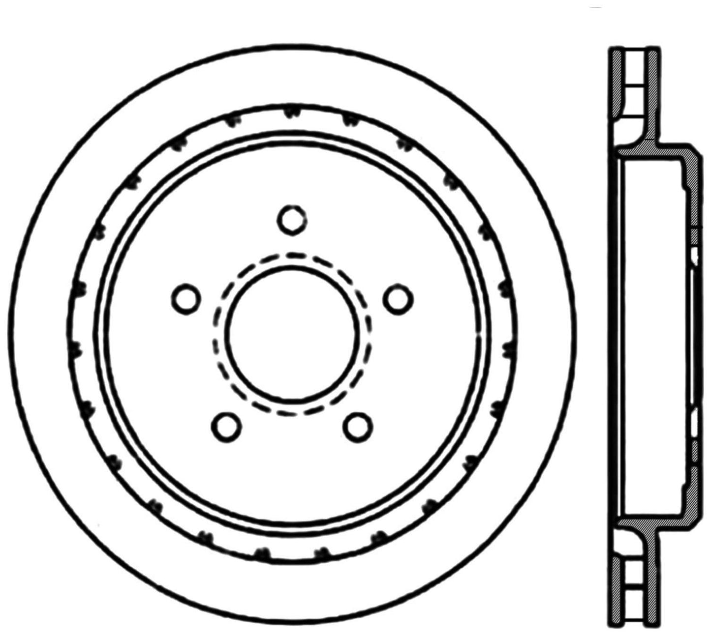 Stoptech 97-04 Chevrolet Corvette Cryo-Stop Rear Right Rotor 125.62062CRY