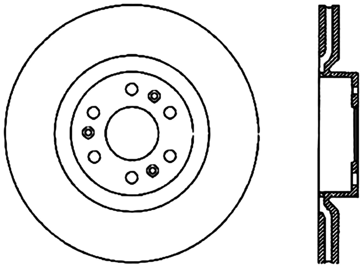 StopTech Cryostop Premium High Carbon Rotor; Rear