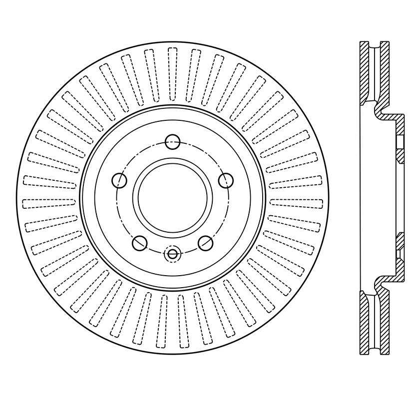 Stoptech Centric Premium High Carbon Alloy Brake Rotor - Front 125.62152