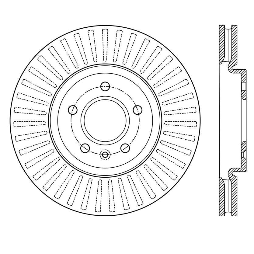 Centric Parts Disc Brake Rotor Premium High Carbon Alloy with Advanced Metallurgy for 2016-2019 Buick Cascada 2014-2016 Cadillac ELR 2021-2022 Ford F-450 Super Duty 125.62152