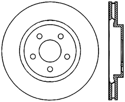 StopTech  Cryostop Premium High Carbon Rotor; Rear
