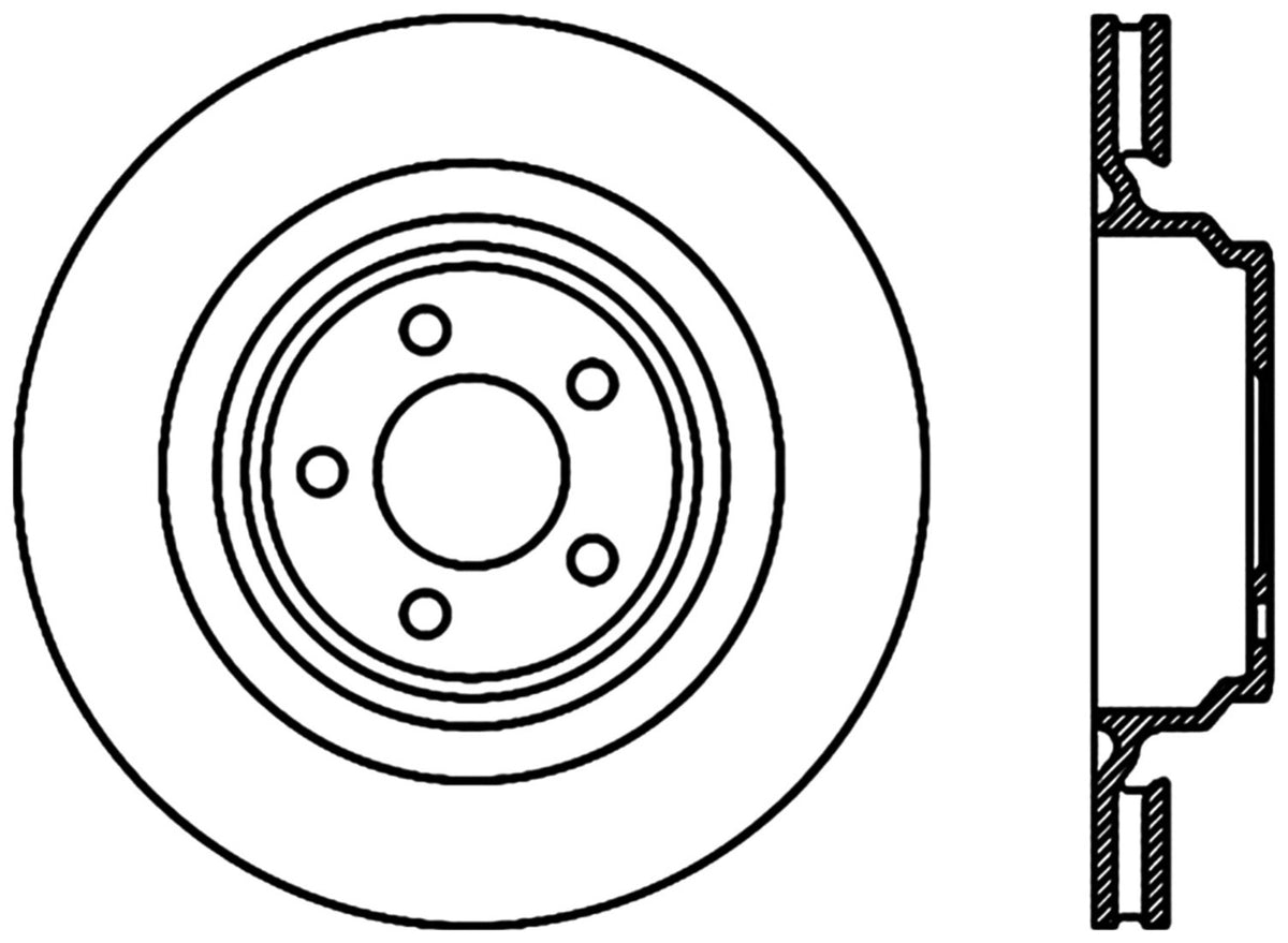 StopTech Cryostop Premium High Carbon Rotor; Rear
