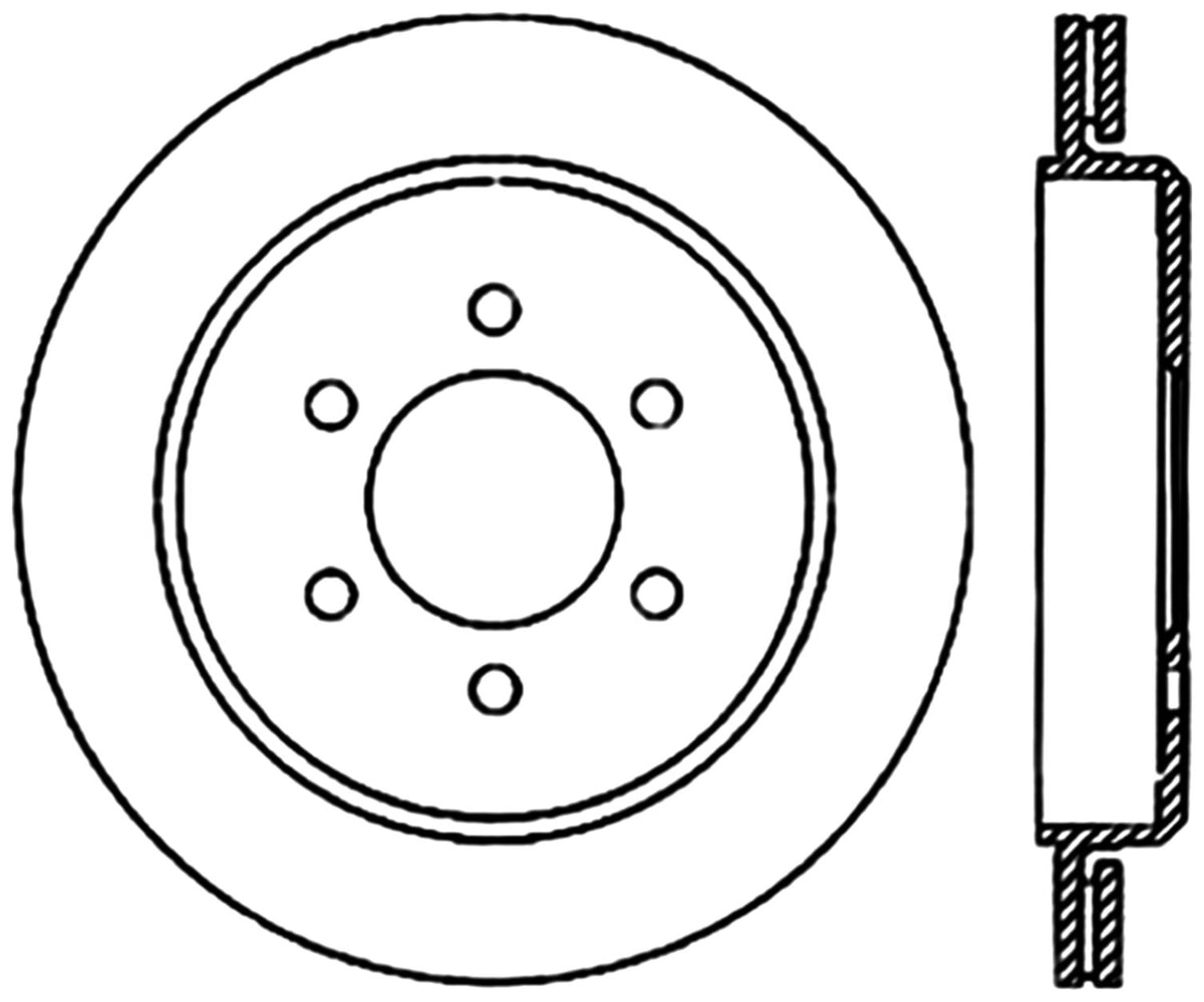 StopTech Cryostop Premium High Carbon Rotor; Rear