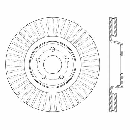 Centric Parts Disc Brake Rotor High Carbon Alloy with Advanced Metallurgy for 2013-2018 Ford Focus, 2015-2019 Lincoln MKC 125.65146