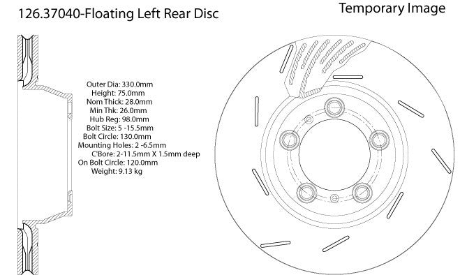 Centric Parts Disc Brake Rotor Premium OE Style Slotted with e-coated for 1984-1981 Porsche 911 2010-1999 Porsche 911 2020-2018 Porsche 911 Panamera 2013-2010 126.37040