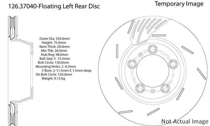 Stoptech Centric Slotted OE Design Brake Rotor 126.37040