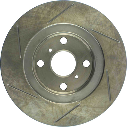 StopTech Power Slot 87-89 Toyota MR2/MR2 Turbo/MR2 Spyder (Exc. Turbo) Rear Left Slotted Rotor 126.44055SL