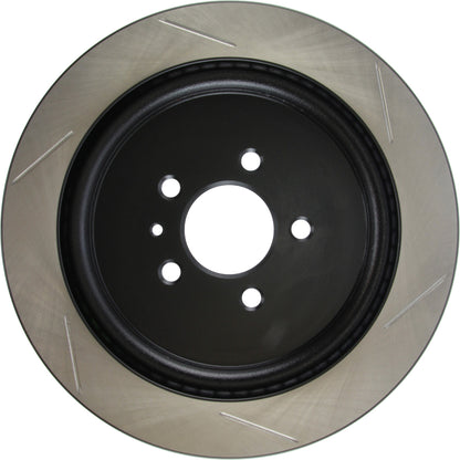 StopTech Premium High Carbon 13-14 Ford Mustang/Shelby GT500 Right Rear Disc Slotted Brake Rotor 126.61105SR