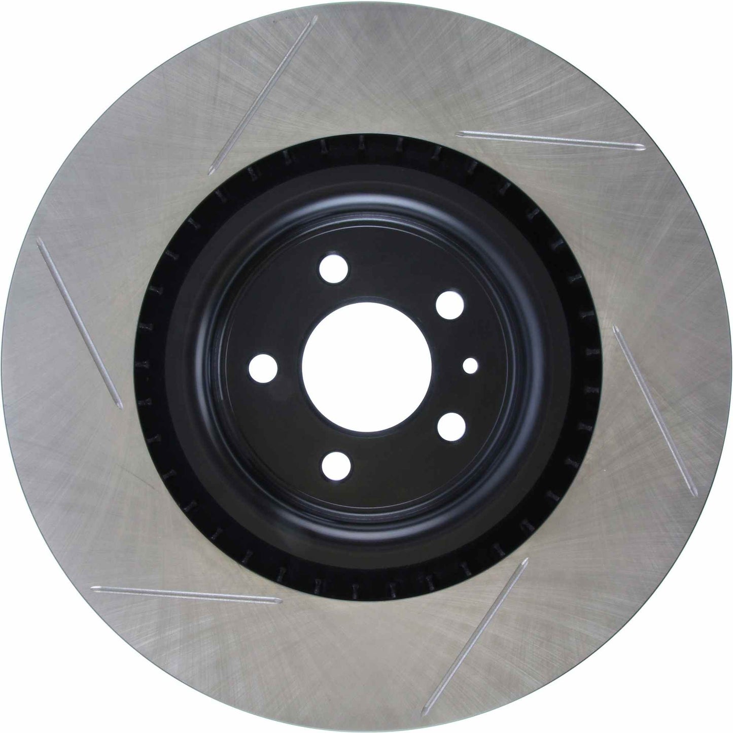 StopTech Premium High Carbon 13-14 Ford Mustang/Shelby GT500 Left Front Disc Slotted Brake Rotor 126.61106SL