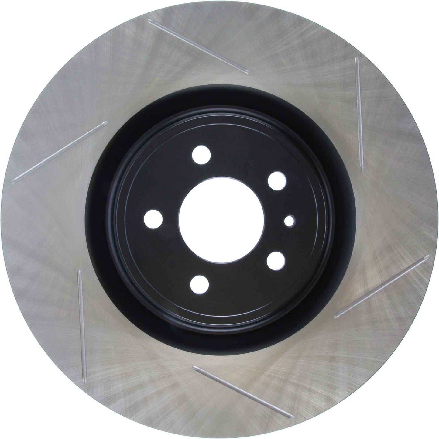 StopTech Premium High Carbon 13-14 Ford Mustang/Shelby GT500 Left Front Disc Slotted Brake Rotor 126.61106SL