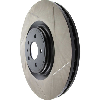 StopTech Premium High Carbon 13-14 Ford Mustang/Shelby GT500 Left Front Disc Slotted Brake Rotor 126.61106SL