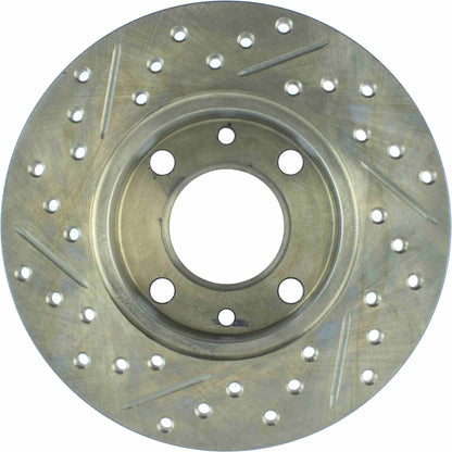 StopTech Sport Drilled/Slotted Brake Rotor;Front And Rear Left