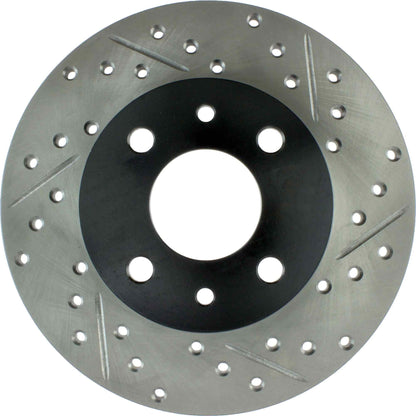 StopTech Sport Drilled/Slotted Brake Rotor;Front And Rear Left