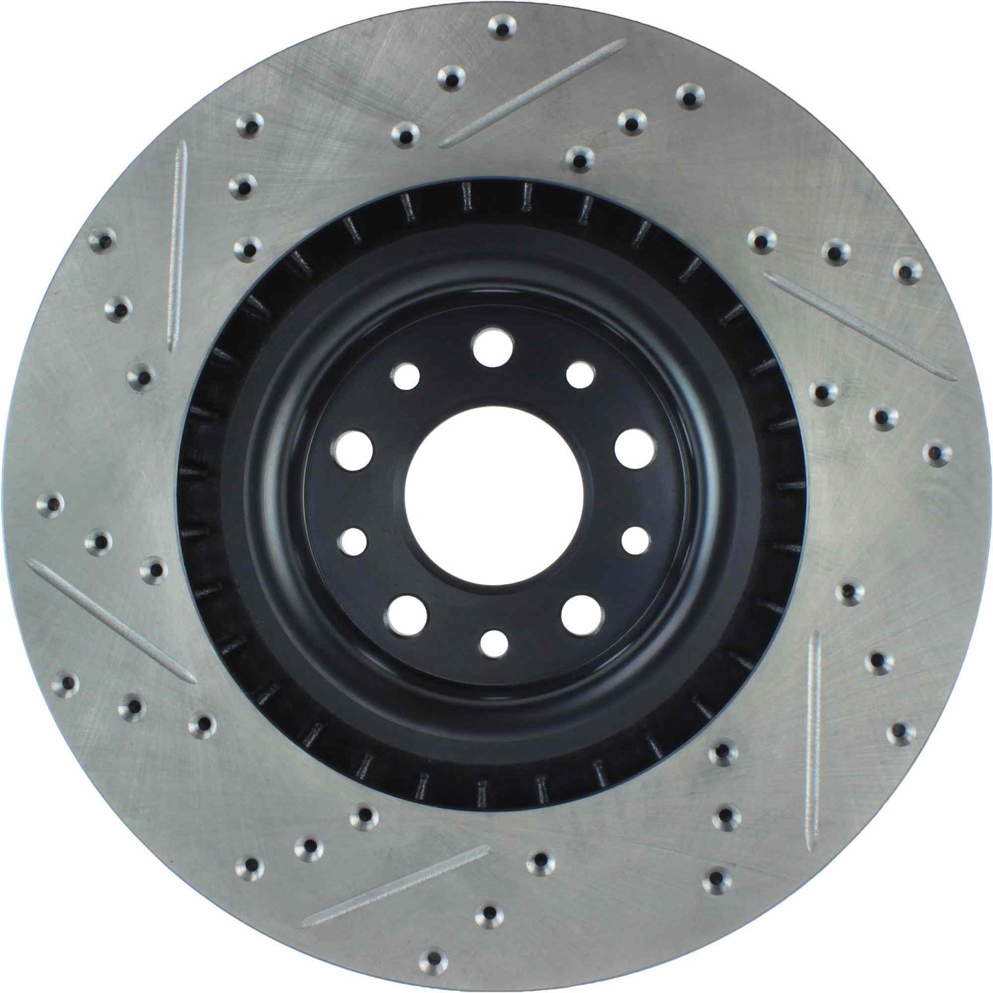 StopTech 2014-2015 Fiat 500L Front Left Slotted & Drilled Sport Brake Rotor 127.04006L