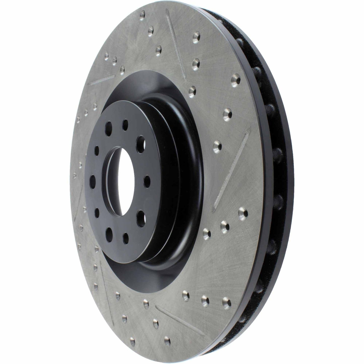 StopTech 2014-2015 Fiat 500L Front Left Slotted & Drilled Sport Brake Rotor 127.04006L