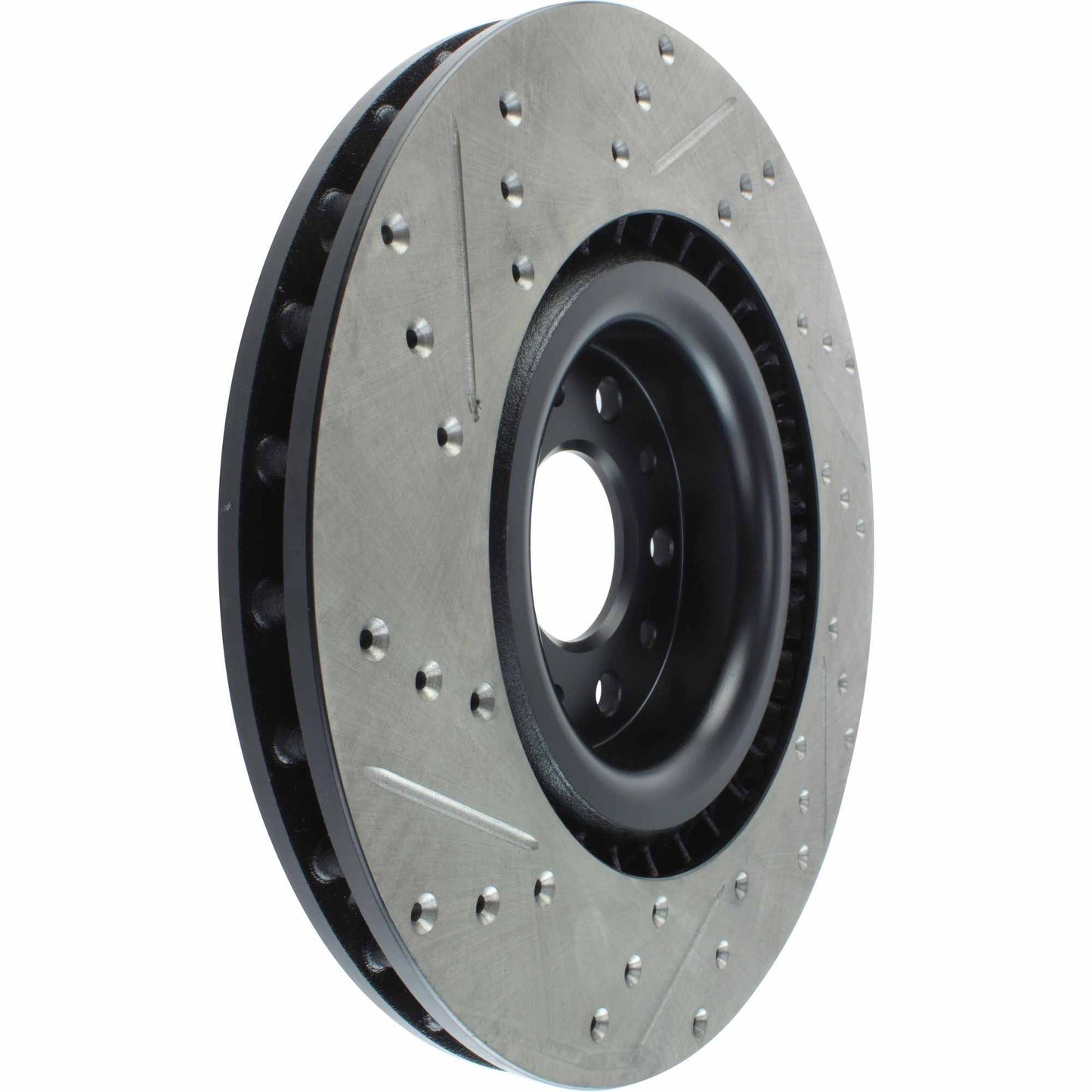 StopTech 2014-2015 Fiat 500L Front Left Slotted & Drilled Sport Brake Rotor 127.04006L