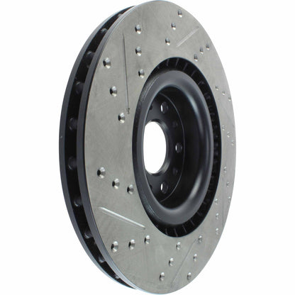 StopTech 2014-2015 Fiat 500L Front Left Slotted & Drilled Sport Brake Rotor 127.04006L