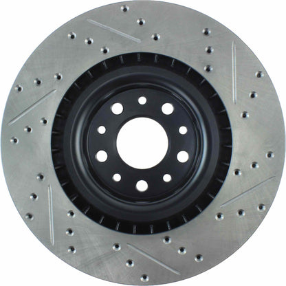 StopTech 2014-2015 Fiat 500L Front Right Slotted & Drilled Sport Brake Rotor 127.04006R