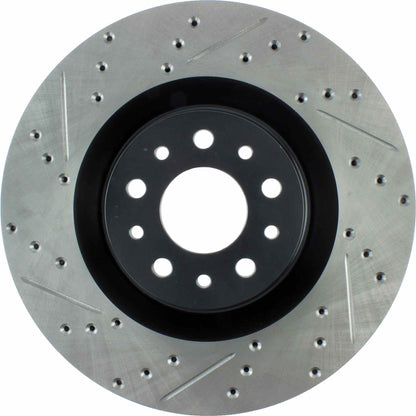 StopTech 2014-2015 Fiat 500L Front Right Slotted & Drilled Sport Brake Rotor 127.04006R