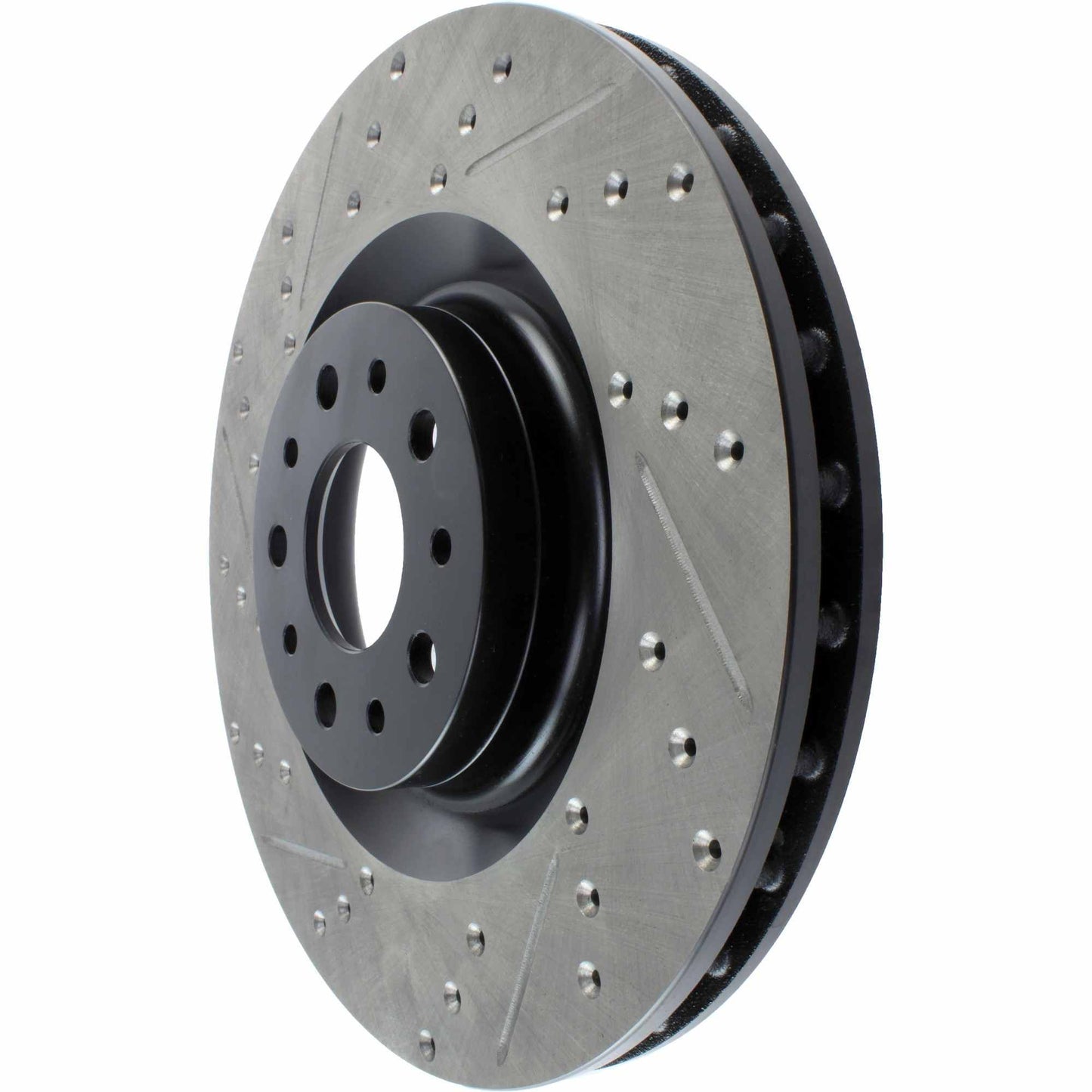 StopTech 2014-2015 Fiat 500L Front Right Slotted & Drilled Sport Brake Rotor 127.04006R