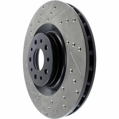 StopTech 2014-2015 Fiat 500L Front Right Slotted & Drilled Sport Brake Rotor 127.04006R