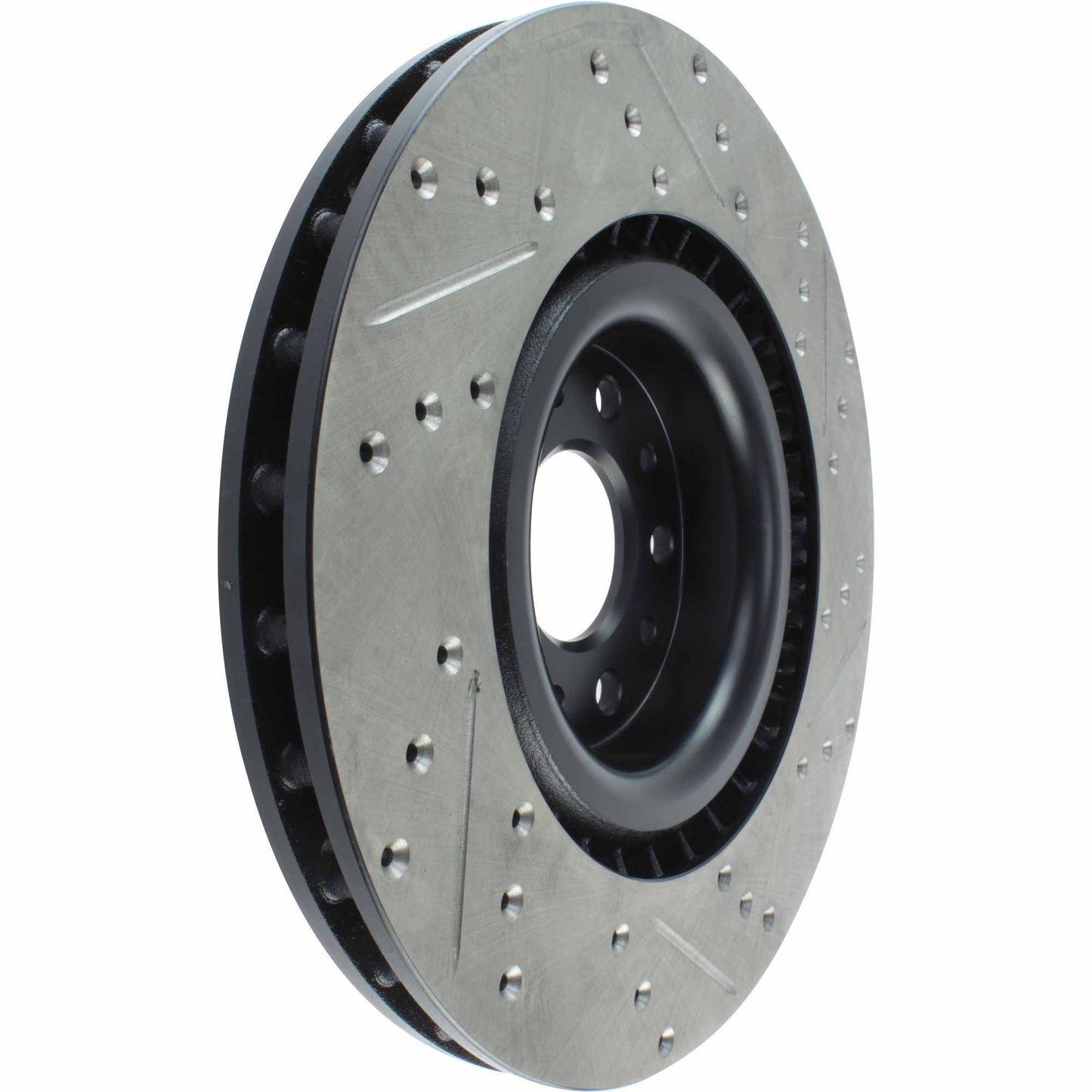 StopTech 2014-2015 Fiat 500L Front Right Slotted & Drilled Sport Brake Rotor 127.04006R