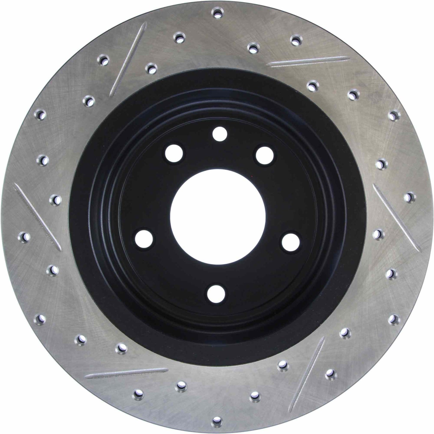 StopTech 98-03 Jaguar XJ8/Vanden Plas / 94-01 XJs / 97-06 XK8 Slotted & Drilled Left Rear Rotor 127.20013L