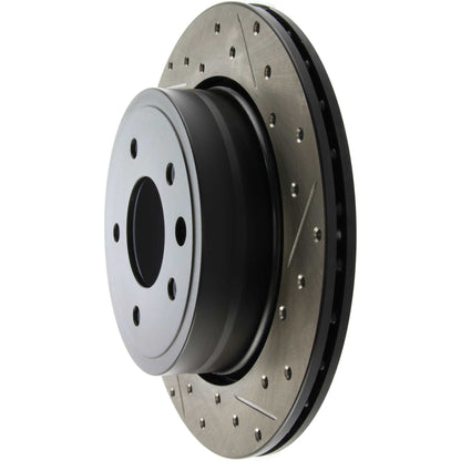 StopTech 98-03 Jaguar XJ8/Vanden Plas / 94-01 XJs / 97-06 XK8 Slotted & Drilled Left Rear Rotor 127.20013L